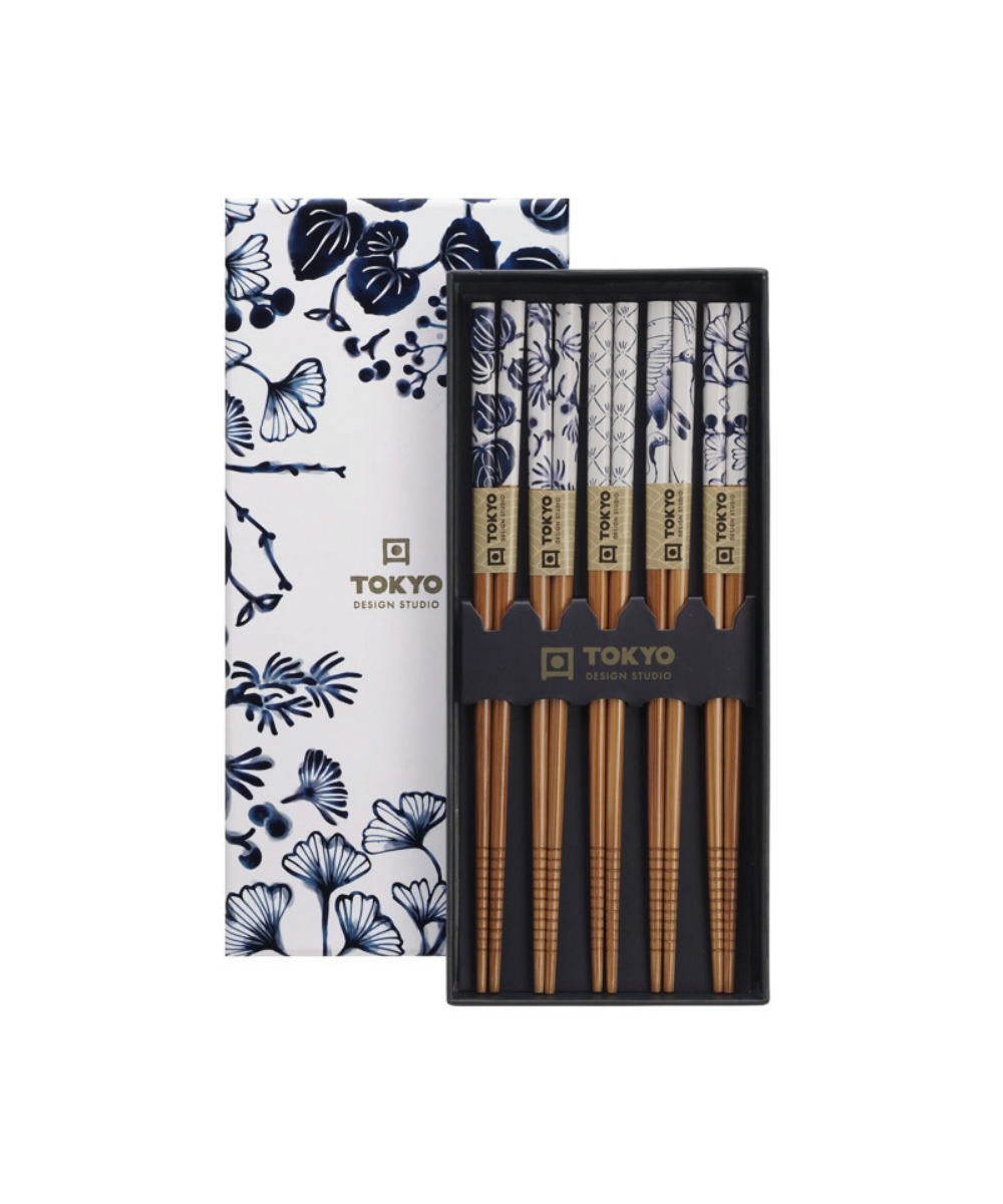 Spisepinde gavesæt, Flora Japonica - 5 par